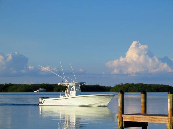 Fishing boat in Seminole lake